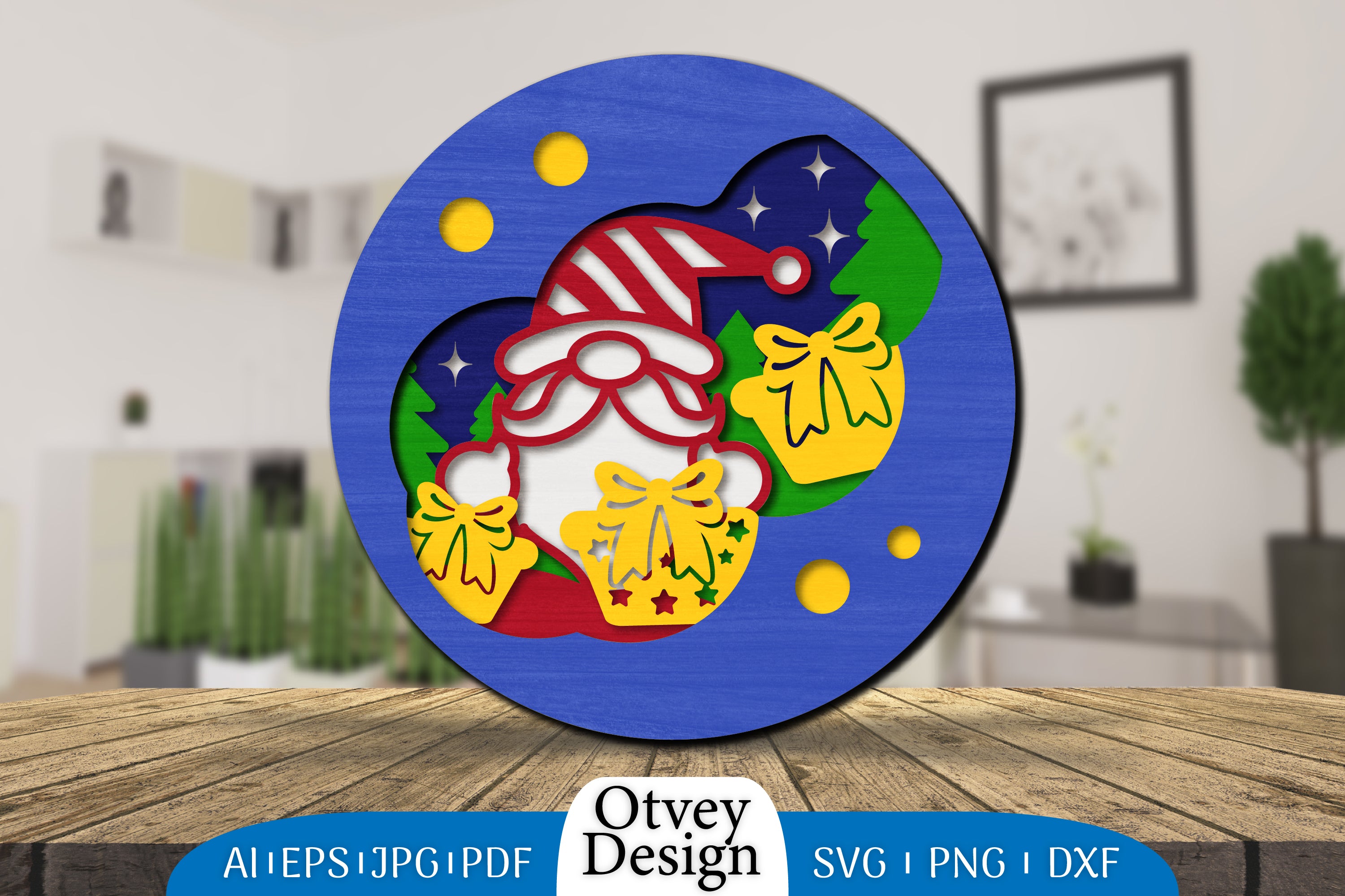 Christmas Gnome 3D Layered Lasercut SVG Bundle 2 - CraftNest - Digital Crafting and Art