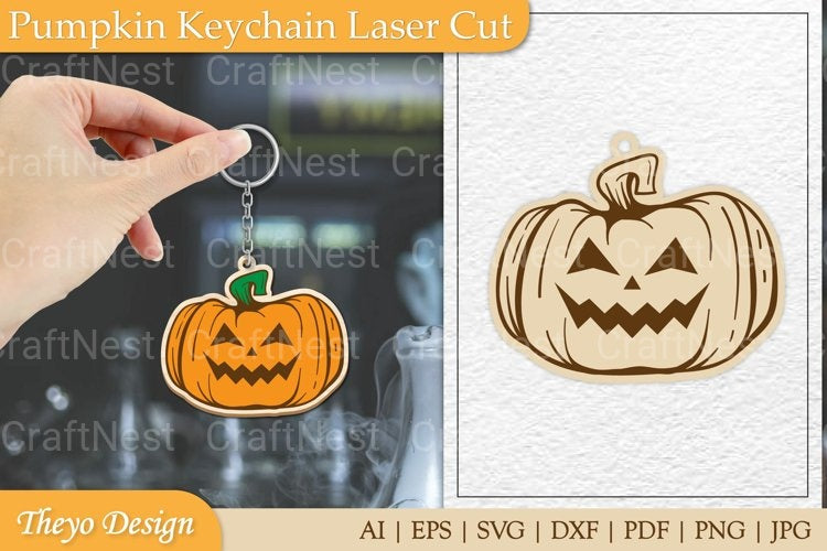 Pumpkin Keychain SVG Bundle