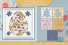 Easter Egg 3D Shadow Box SVG Bundle 2 - CraftNest - Digital Crafting and Art