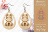 Hippo Animal Earrings Lasercut SVG Bundle