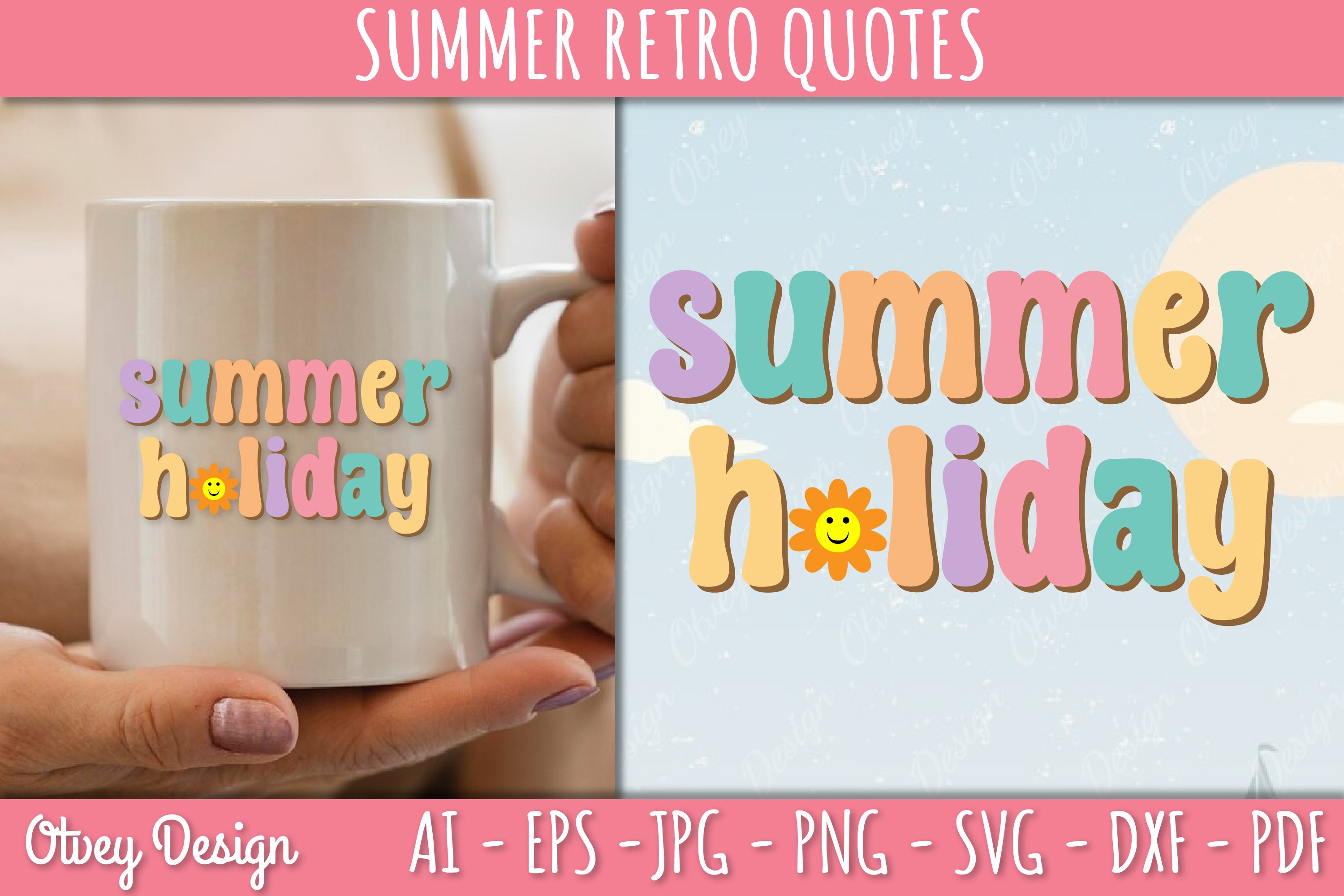 Summer Retro Quotes SVG Bundle