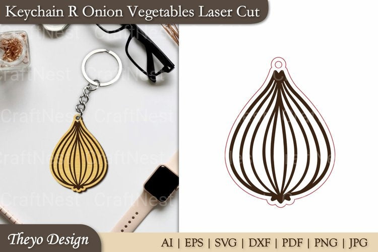 Keychain Vegetables SVG Bundle