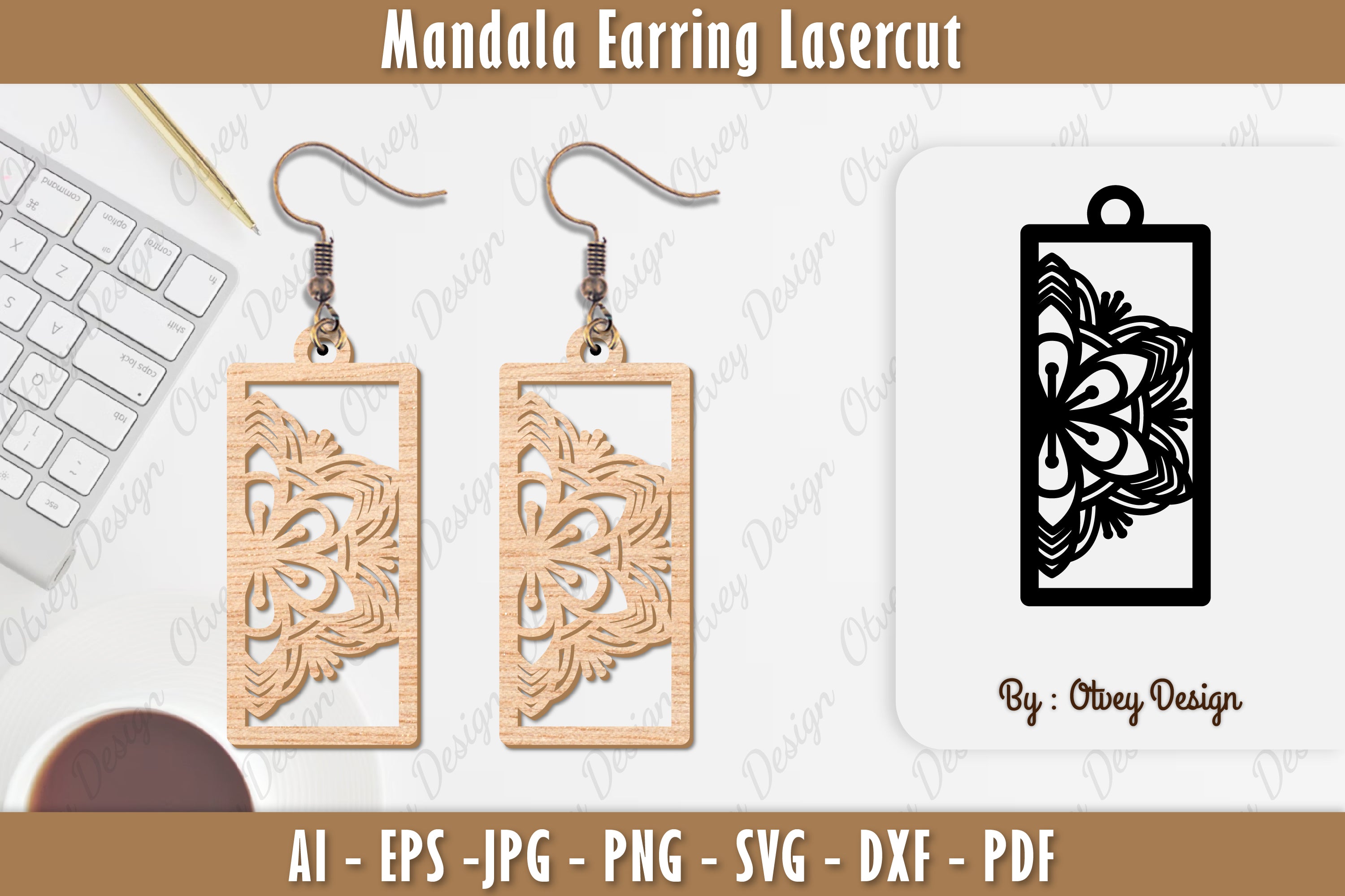 Earring Mandala SVG Bundle 3 - CraftNest - Digital Crafting and Art