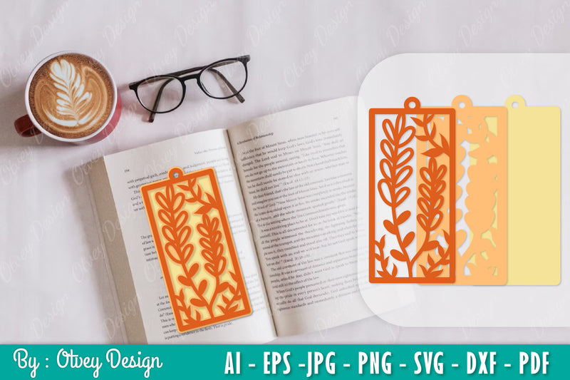 Flowers Bookmark SVG Bundle 5 - CraftNest - Digital Crafting and Art