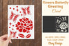 Butterfly and Flowers Card Cover Paper Cut SVG Bundle