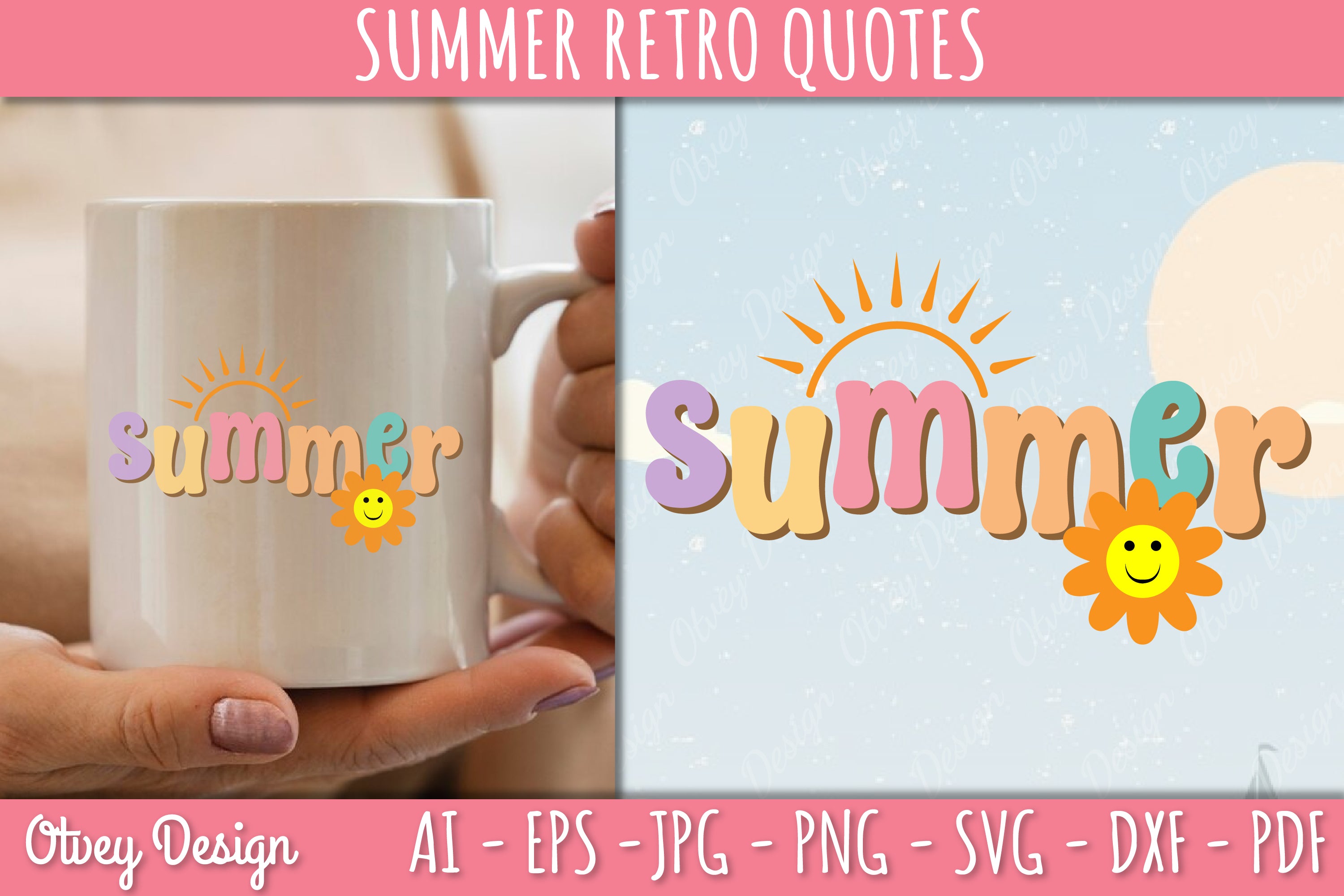 Summer Retro Quotes SVG Bundle
