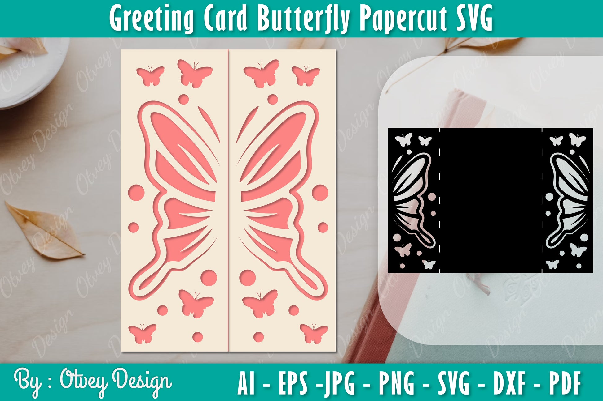 Greeting Card Butterfly SVG Bundle 9 - CraftNest - Digital Crafting and Art
