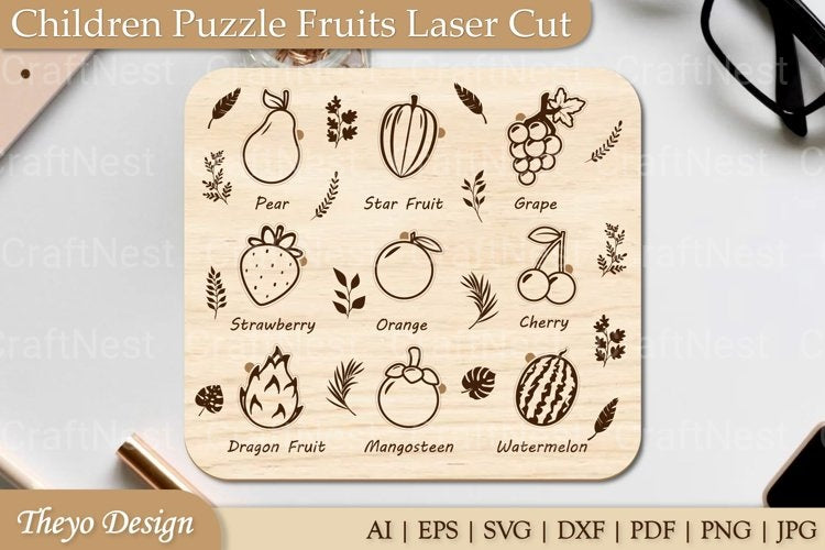 Fruits Puzzle SVG Bundle