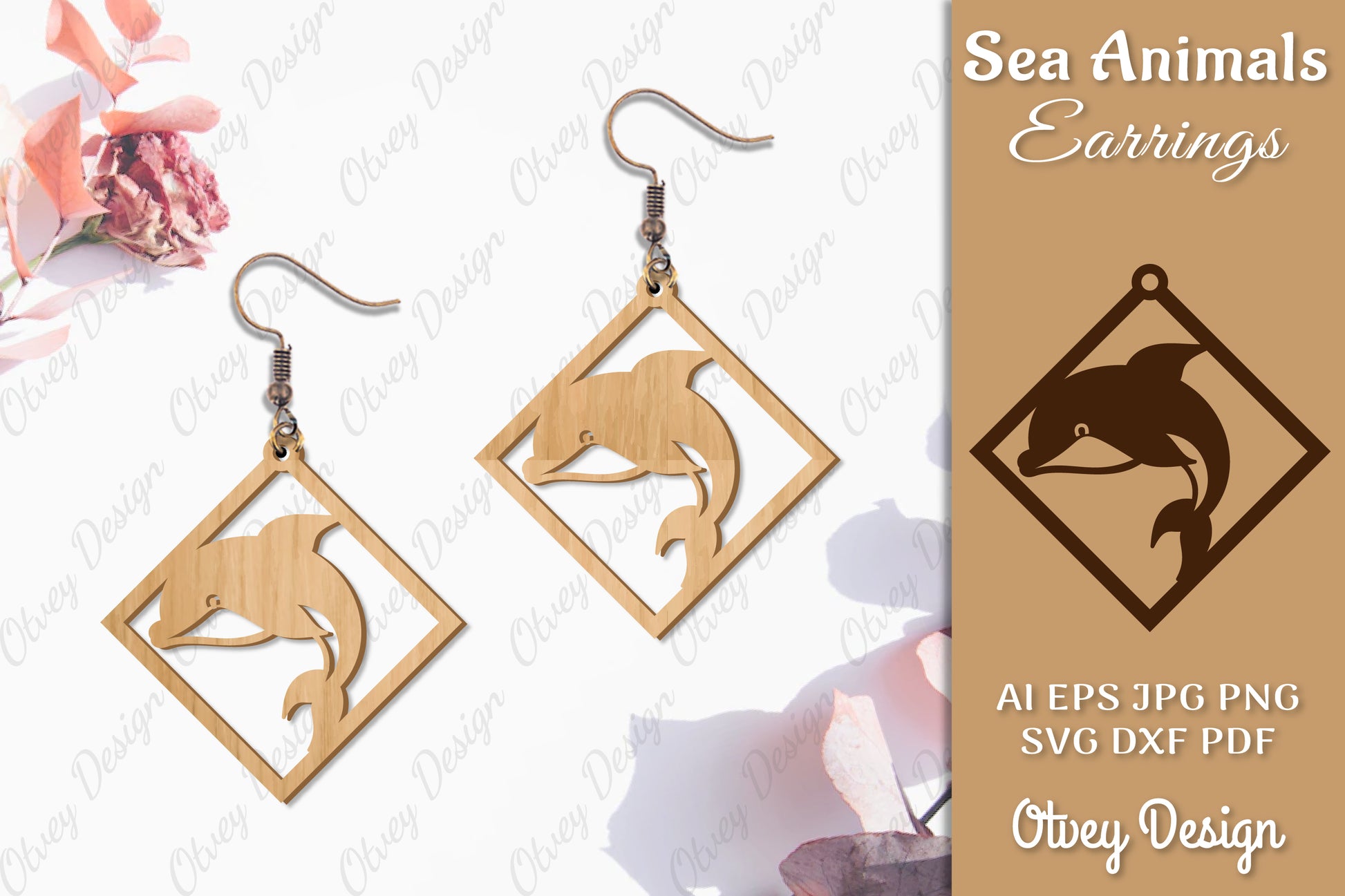 Sea Animals Earrings Laser Cut SVG Bundle 24 - CraftNest - Digital Crafting and Art