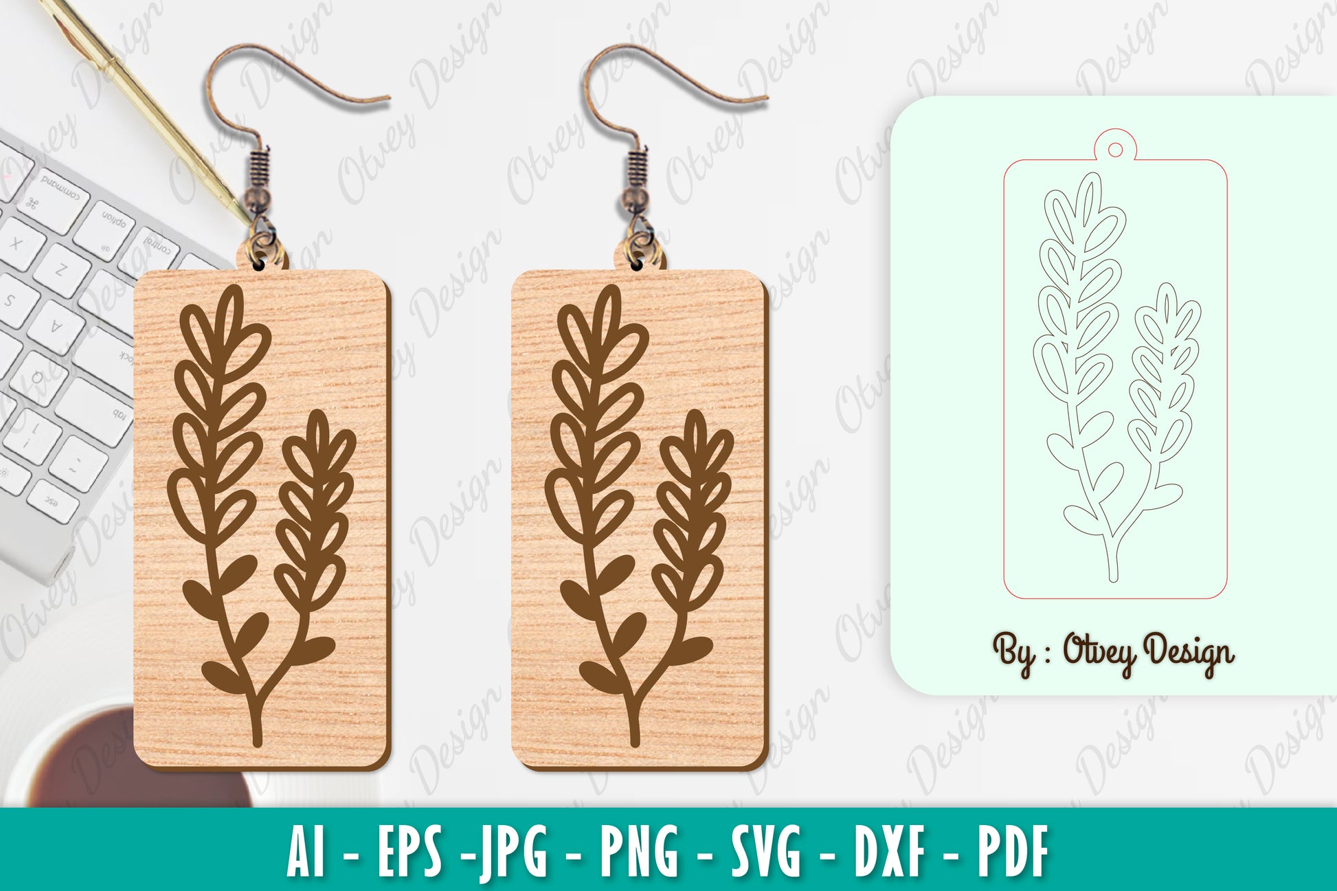 Flower Earring SVG Bundle 29 - CraftNest - Digital Crafting and Art