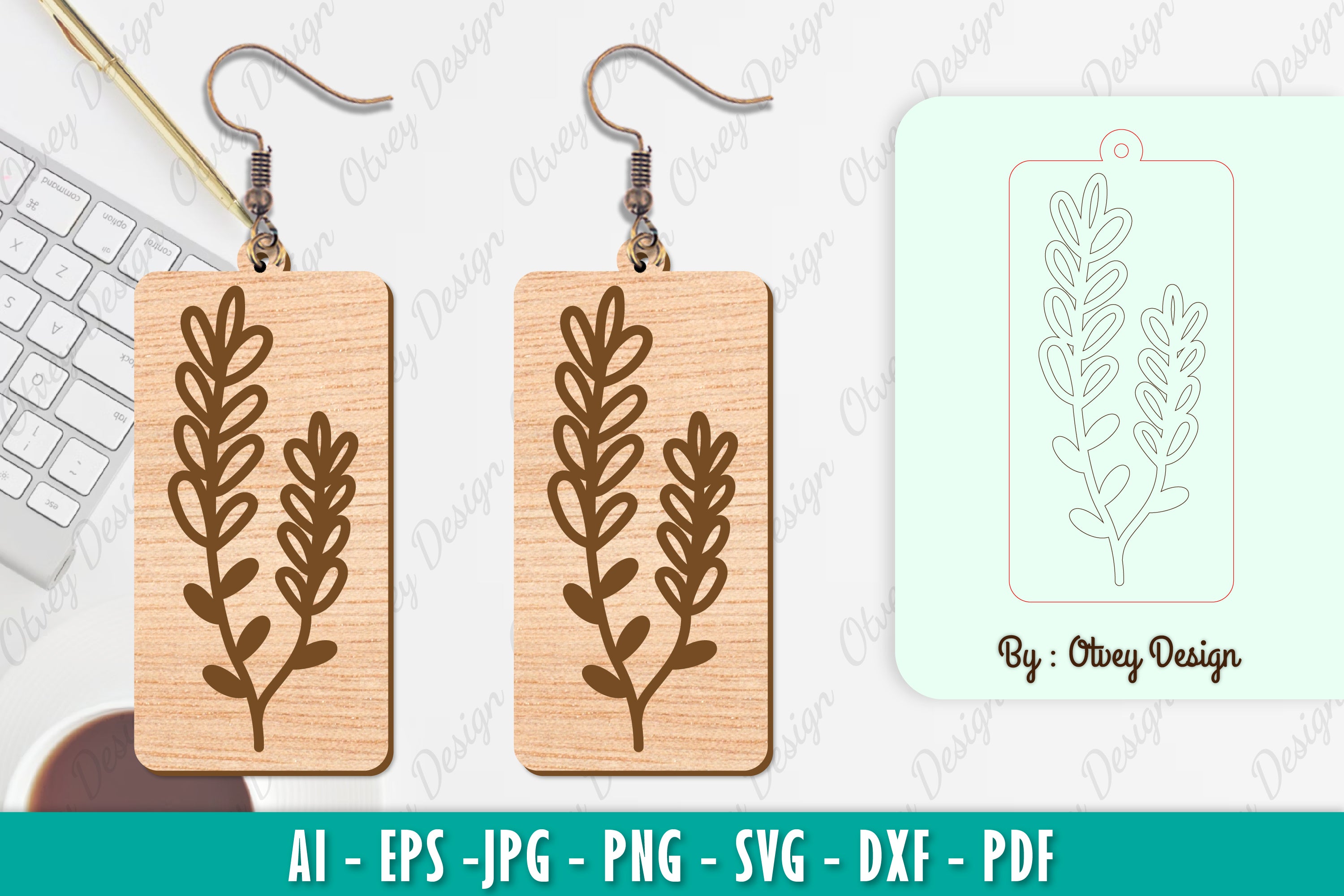 Flower Earring SVG Bundle 29 - CraftNest - Digital Crafting and Art