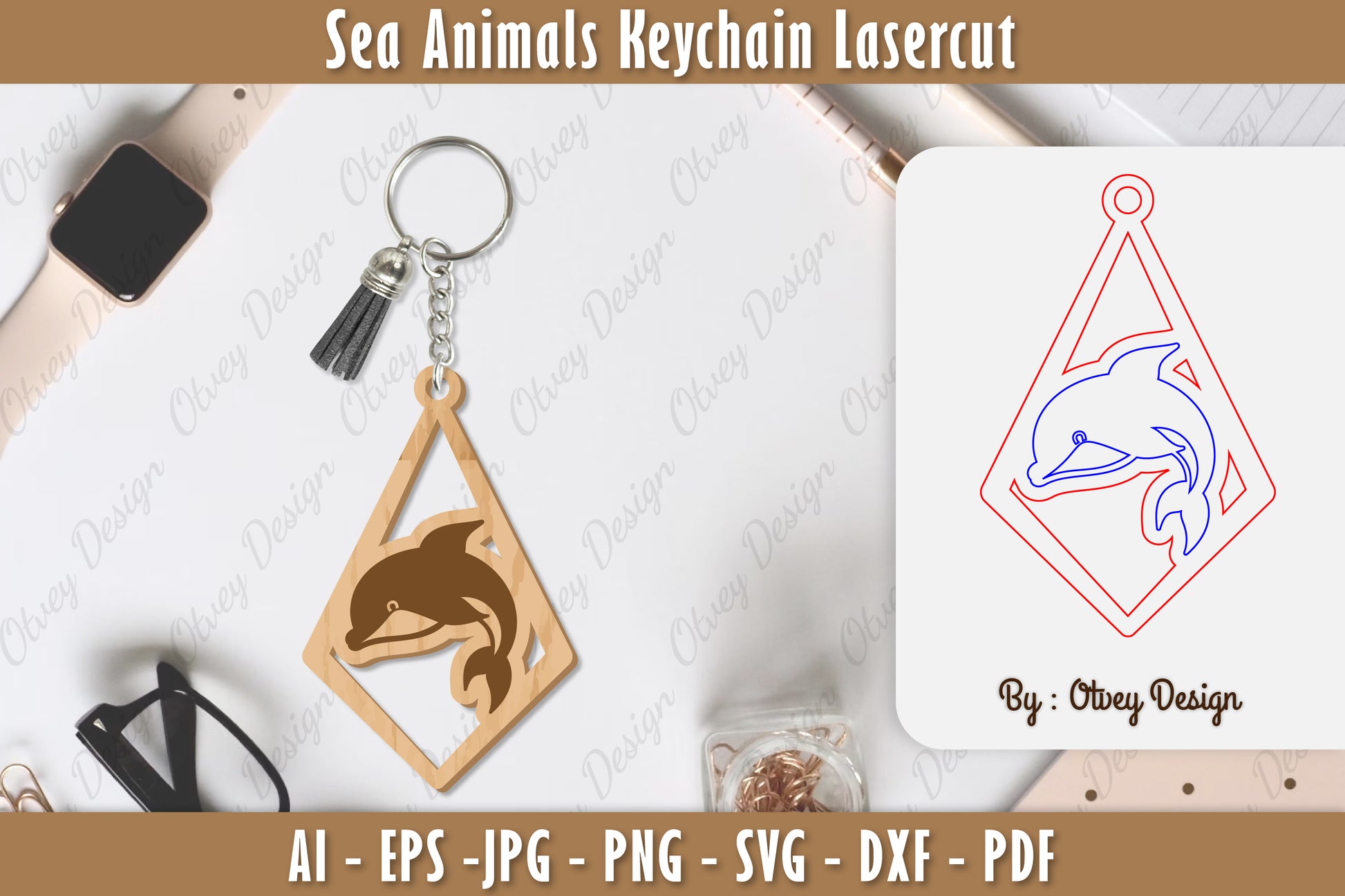 Keychain Sea Animals Laser Cut SVG Bundle 29 - CraftNest - Digital Crafting and Art
