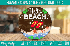 Summer Welcome Door Hangers SVG Bundle 3 - CraftNest - Digital Crafting and Art