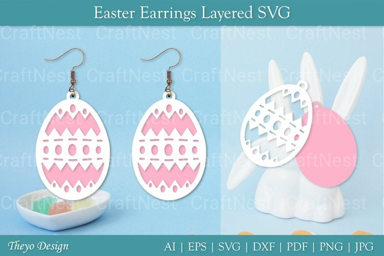 Easter Egg Earrings SVG Bundle