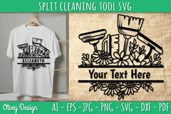 Split Monogram Cleaning Tool SVG Bundle 6 - CraftNest - Digital Crafting and Art