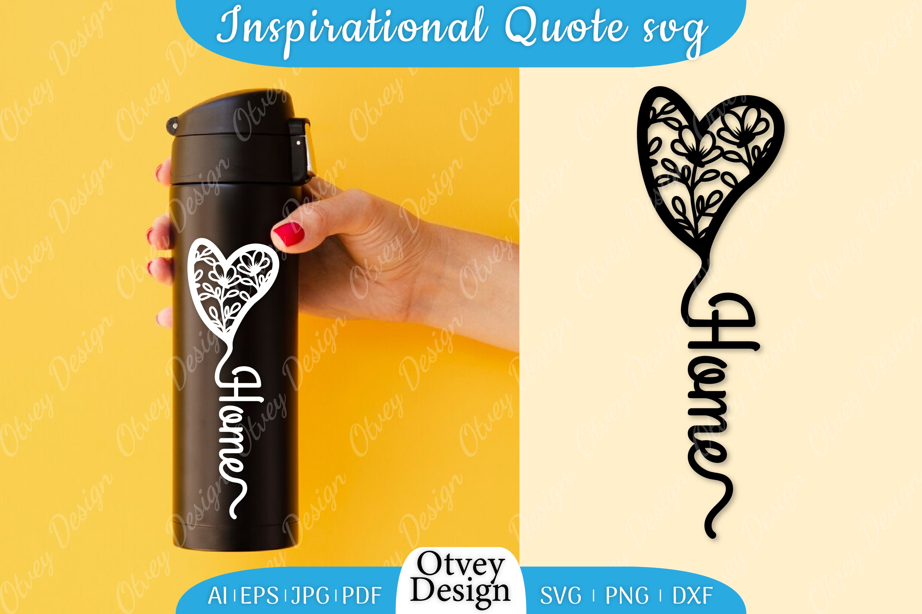 Inspirational Quote & Floral Hearts SVG Bundle 3 - CraftNest - Digital Crafting and Art