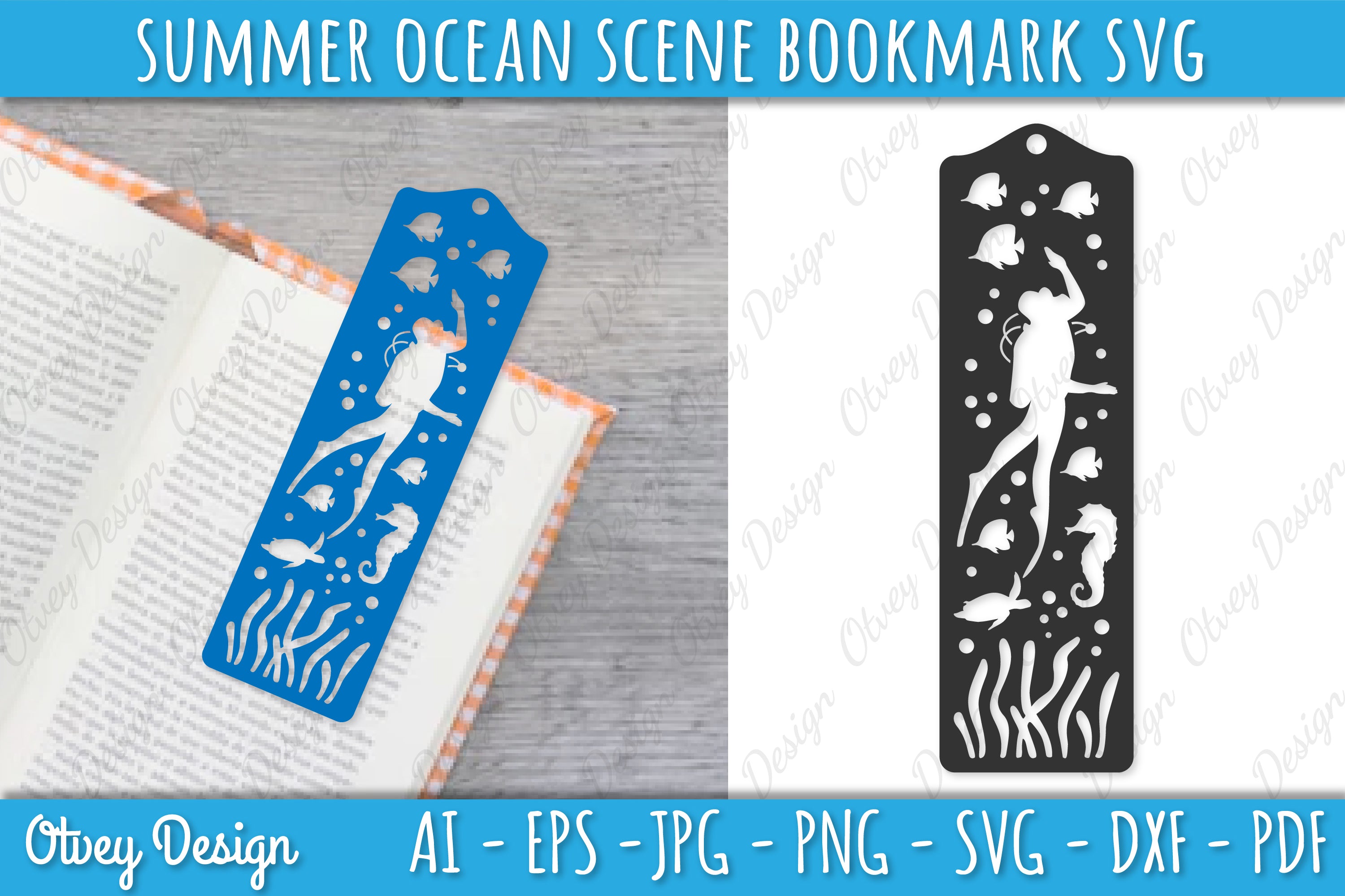 Summer Beach Bookmark SVG Bundle 2 - CraftNest - Digital Crafting and Art