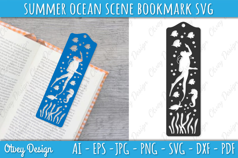 Summer Beach Bookmark SVG Bundle 2 - CraftNest - Digital Crafting and Art