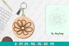 Flower Keychain SVG Bundle 29 - CraftNest - Digital Crafting and Art
