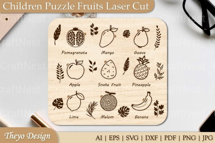 Fruits Puzzle SVG Bundle