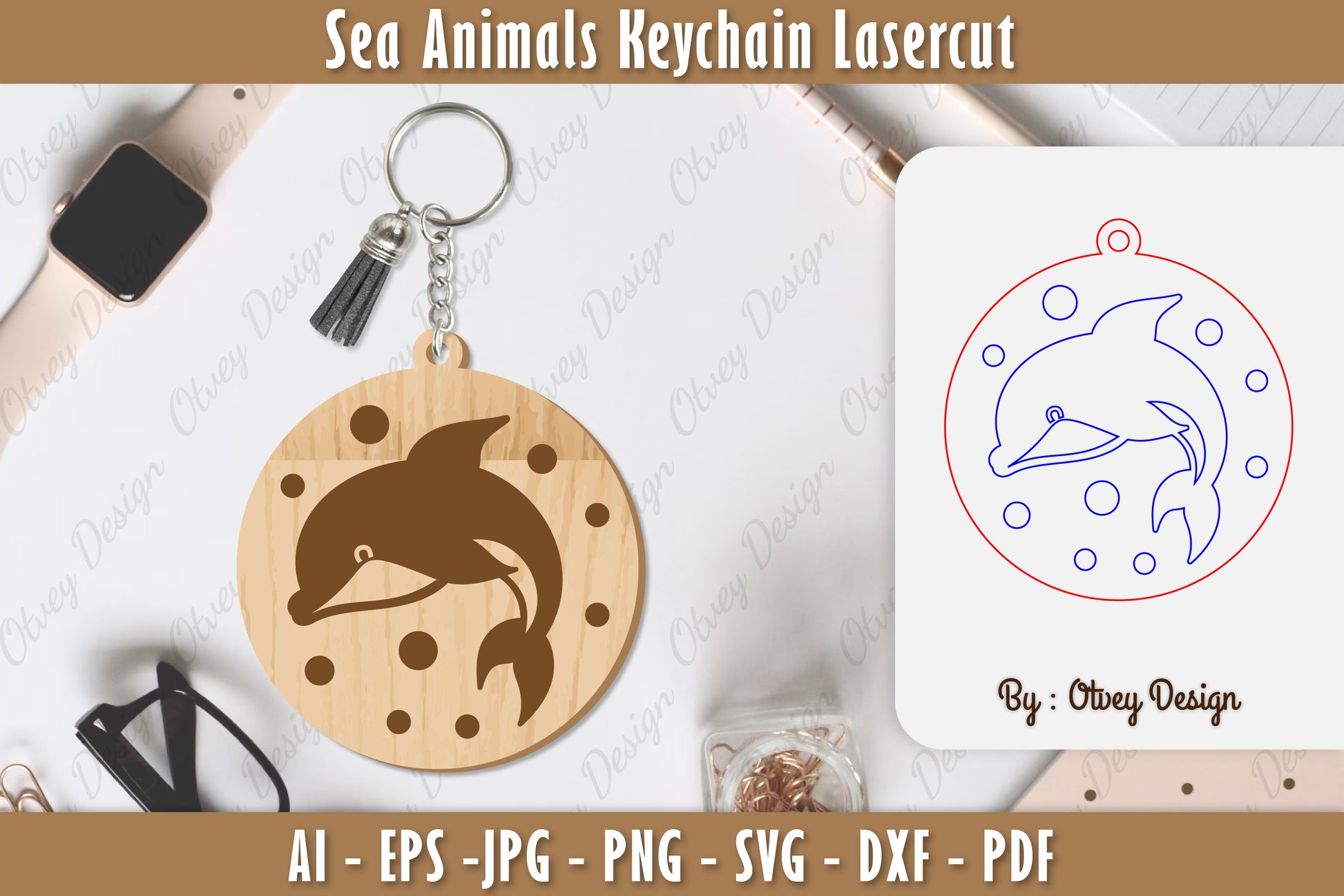 Keychain Sea Animals Laser Cut SVG Bundle 17 - CraftNest - Digital Crafting and Art