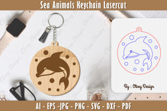 Keychain Sea Animals Laser Cut SVG Bundle 17 - CraftNest - Digital Crafting and Art