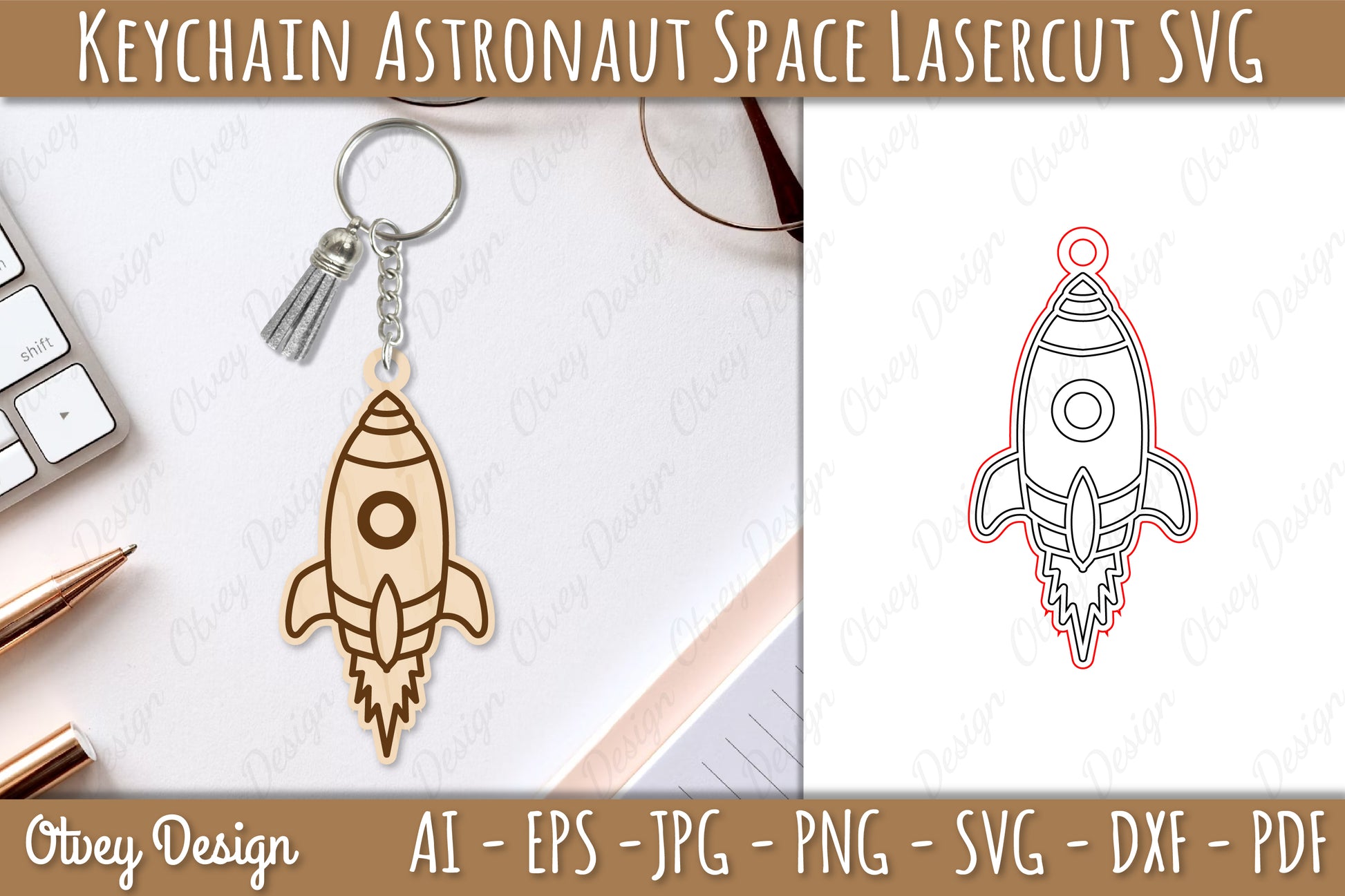 Astronaut Space Keychain Earring SVG Bundle 12 - CraftNest - Digital Crafting and Art