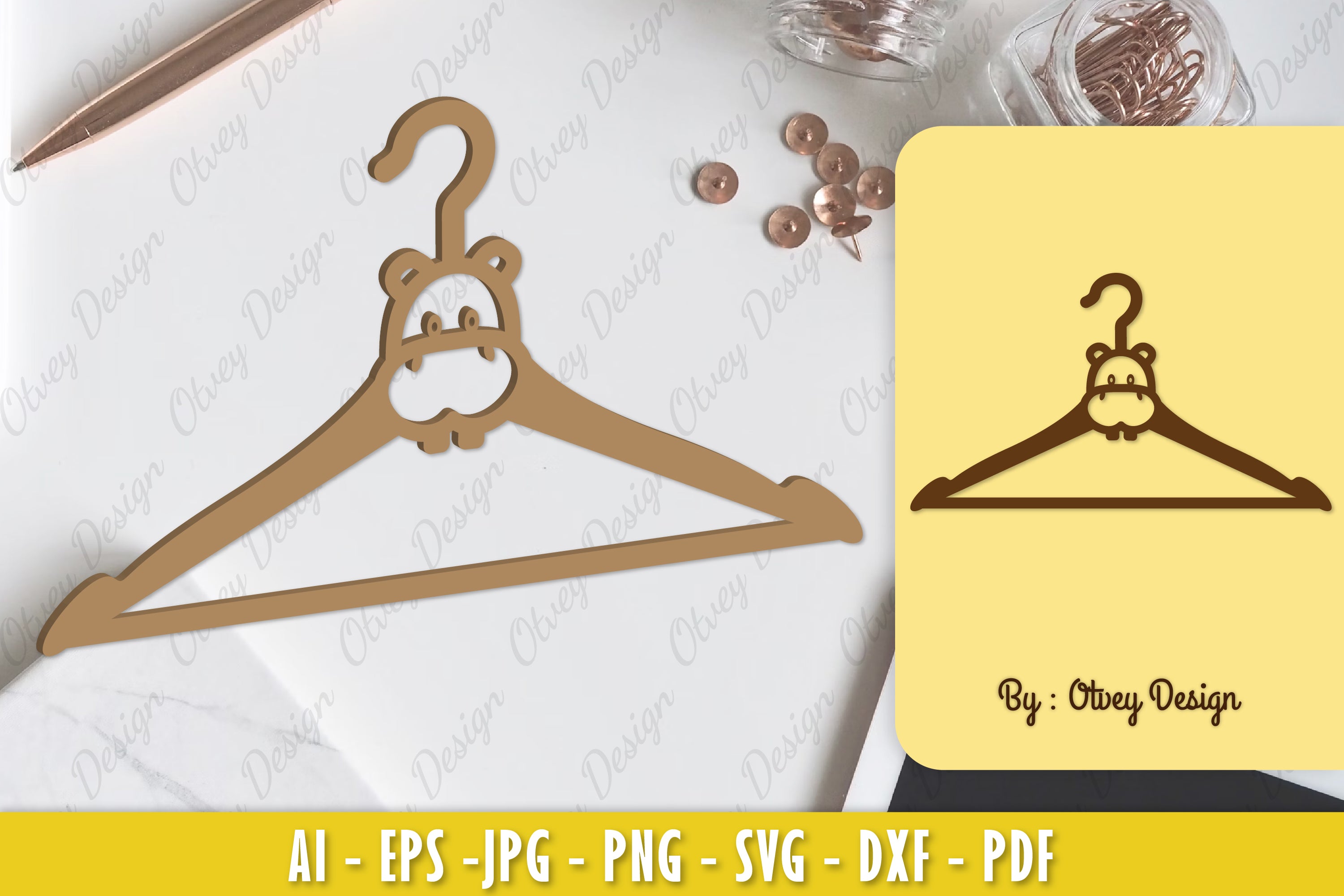 Baby Animals Hanger Laser Cut SVG Bundle 8 - CraftNest - Digital Crafting and Art