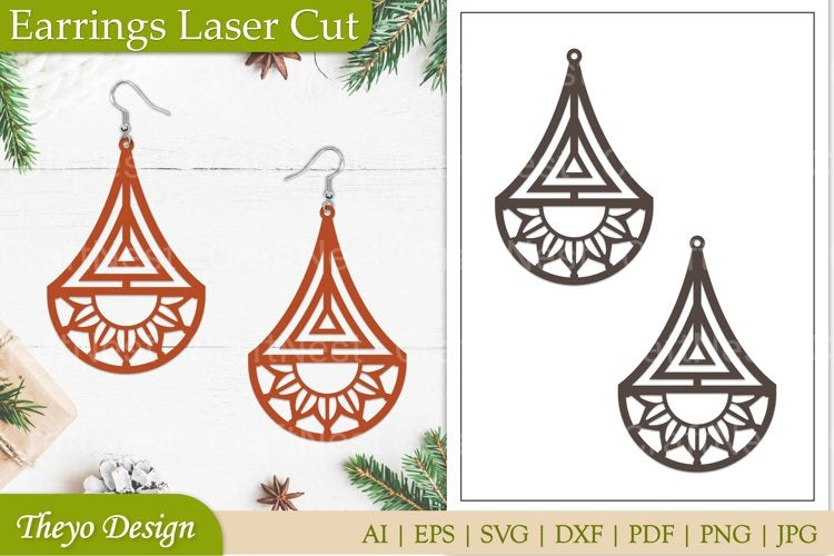 Mandala Lasercut Earrings SVG Bundle