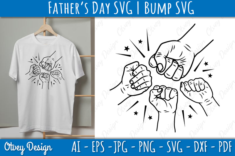 Father's Day Fist Bump SVG Bundle 8 - CraftNest - Digital Crafting and Art