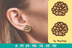 Flower Earring Laser Cut SVG Bundle 133 - CraftNest - Digital Crafting and Art