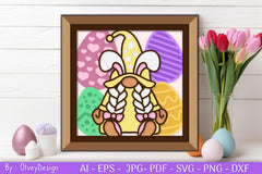 Gnome Easter 3D Shadow Box Layered Papercut SVG Bundle 7 - CraftNest - Digital Crafting and Art