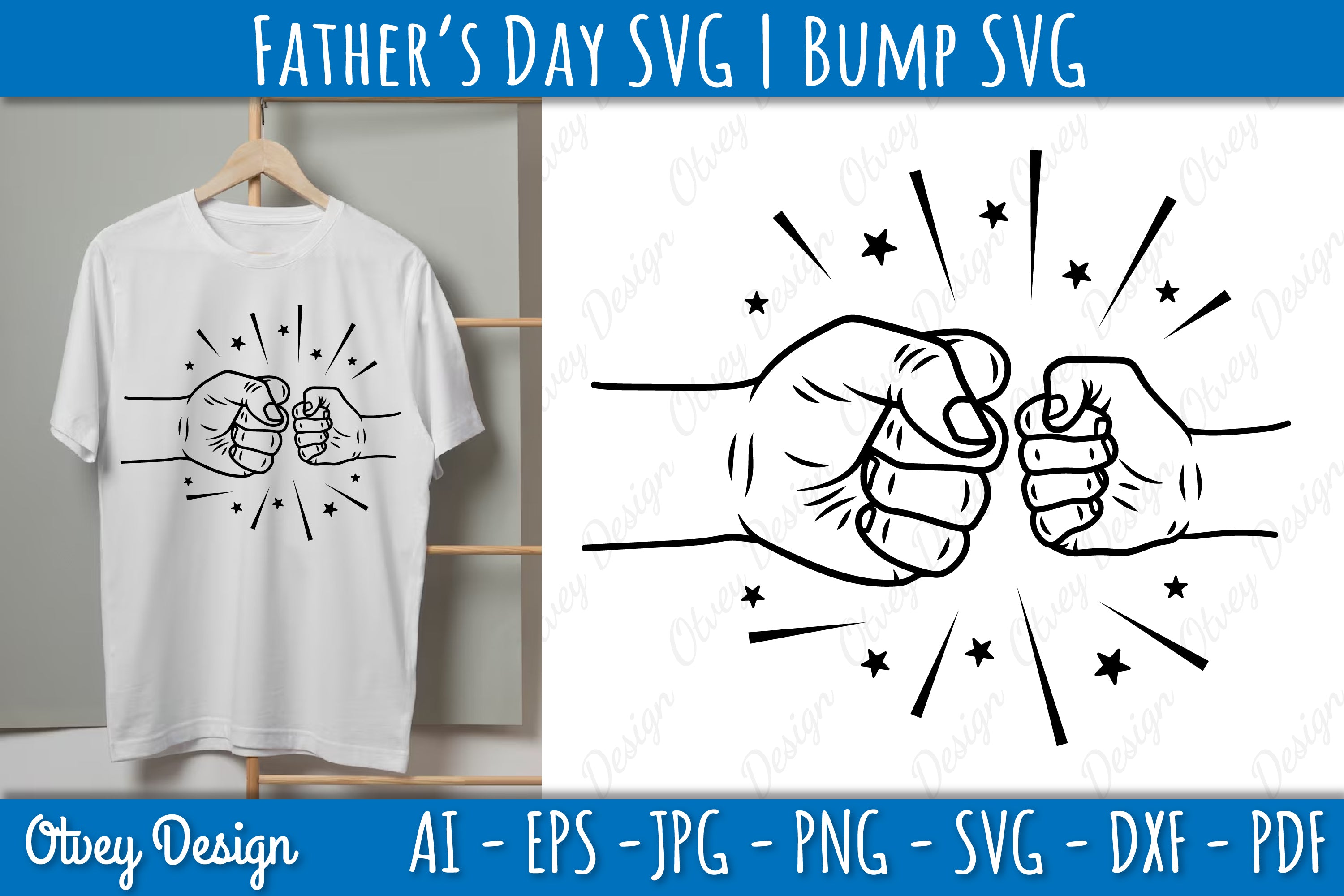 Father's Day Fist Bump SVG Bundle 5 - CraftNest - Digital Crafting and Art