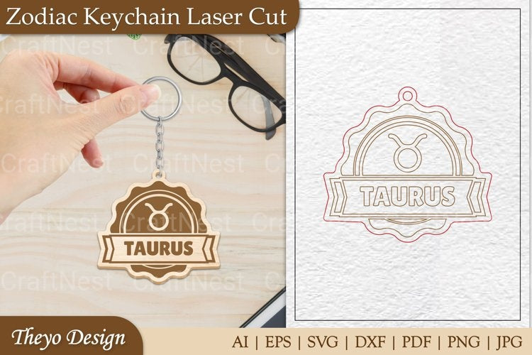 Zodiac Keychain SVG Bundle
