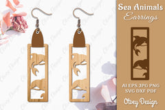 Sea Animals Earrings Laser Cut SVG Bundle 67 - CraftNest - Digital Crafting and Art