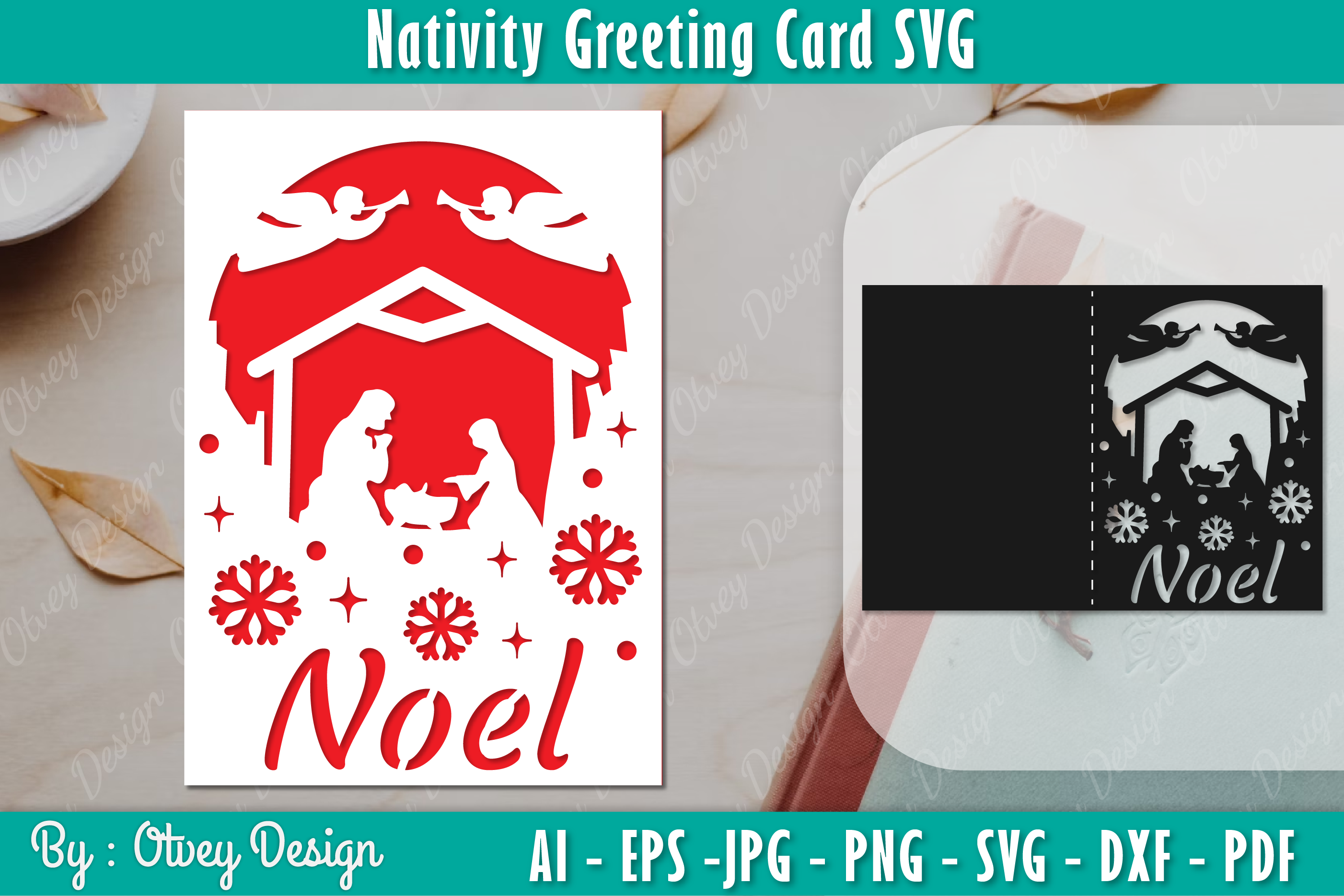 Nativiti Greeting Card SVG Bundle 5 - CraftNest - Digital Crafting and Art