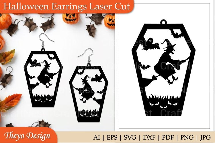 Halloween Earrings SVG Bundle