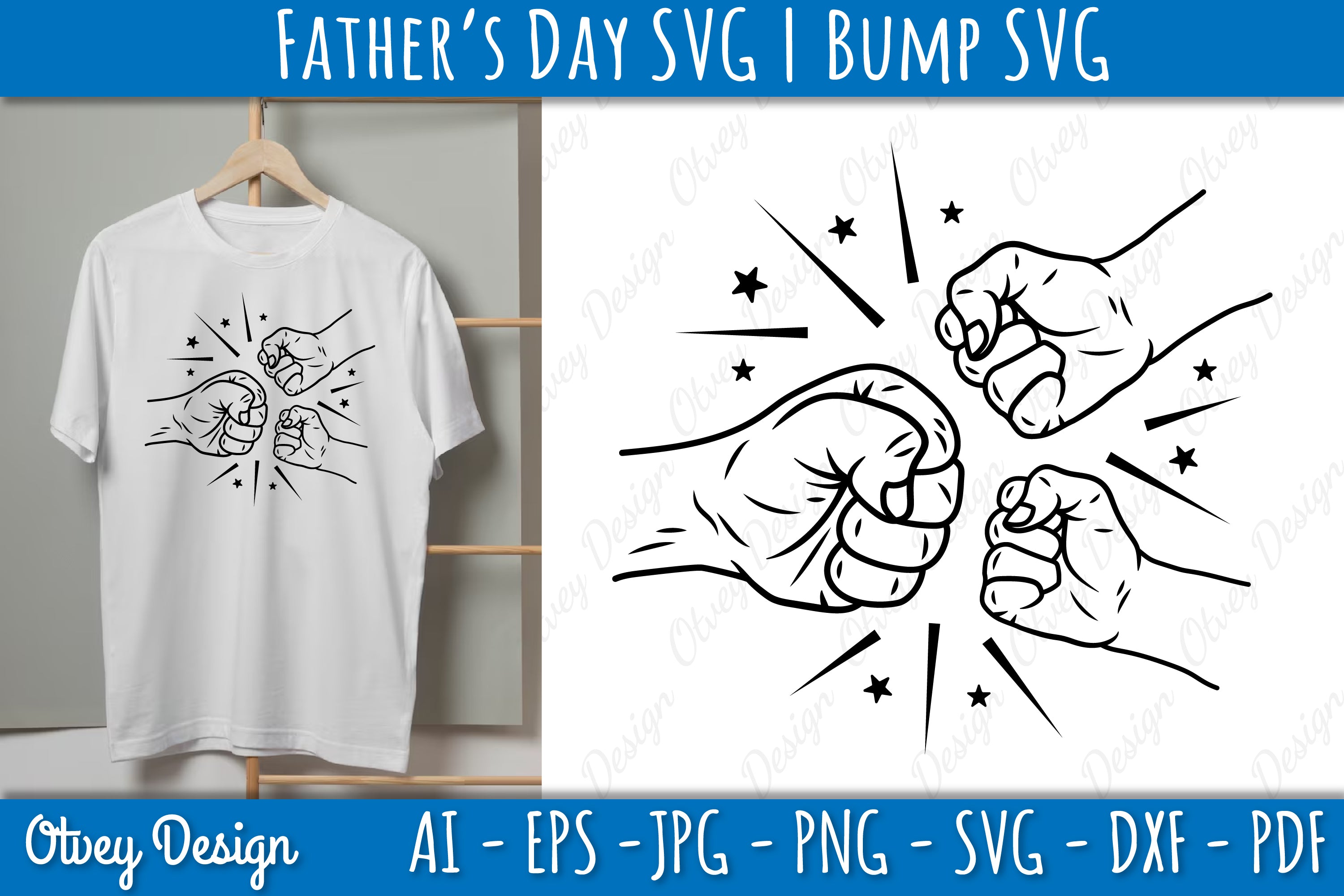Father's Day Fist Bump SVG Bundle 4 - CraftNest - Digital Crafting and Art