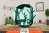 Christmas Deer Round Door Lasercut SVG Bundle