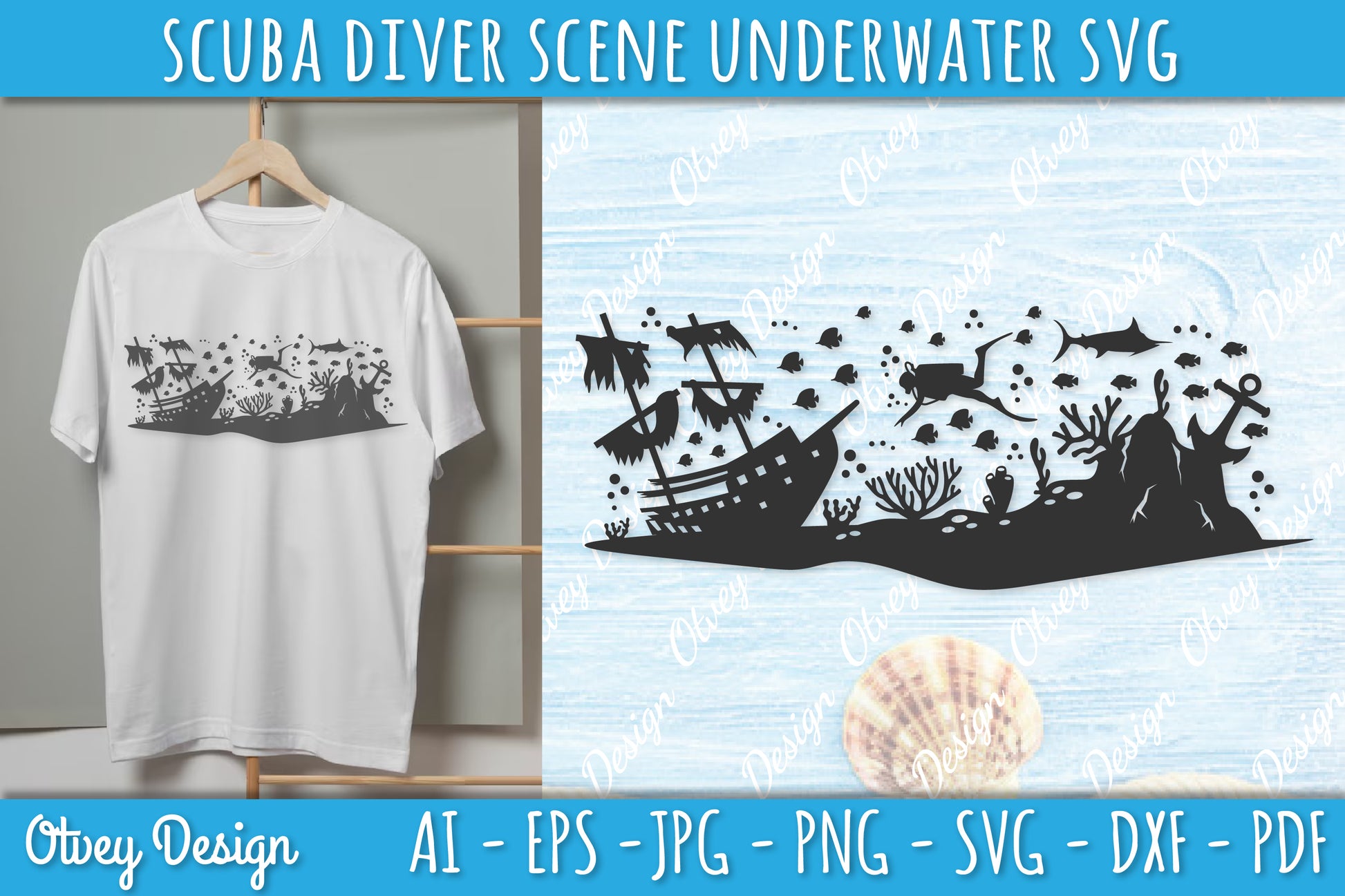 Scuba Diver Underwater World SVG Bundle 1 - CraftNest - Digital Crafting and Art