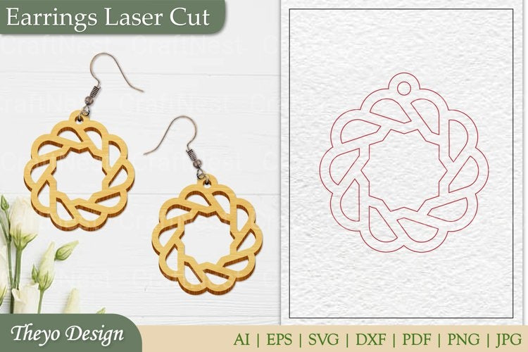 Earrings Laser Cut SVG Bundle