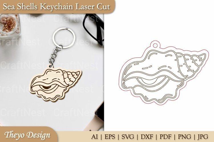 Sea Shells Keychain SVG Bundle