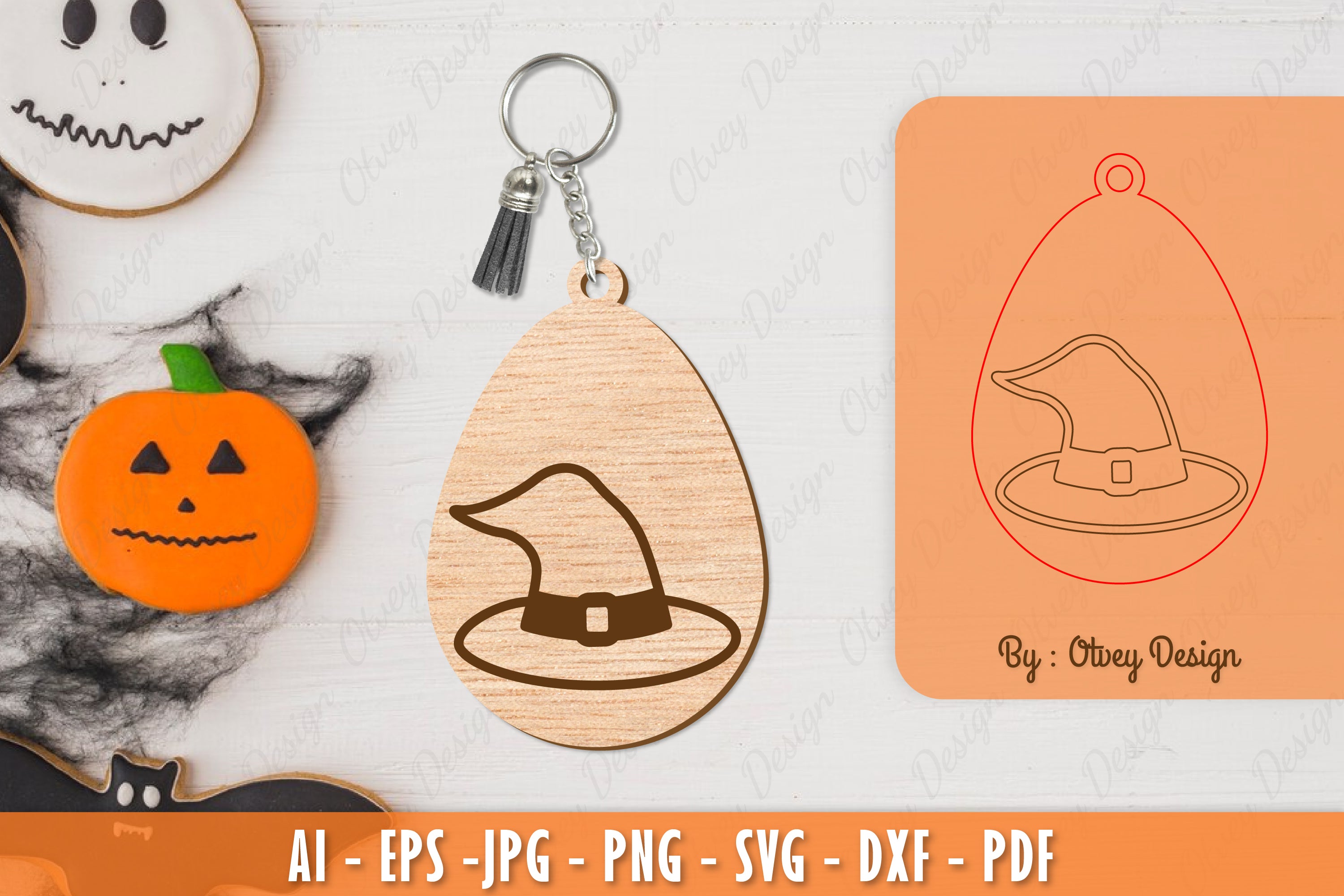 Halloween Keychain Laser Cut SVG Bundle 59 - CraftNest - Digital Crafting and Art