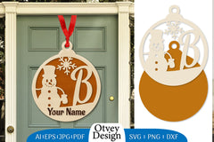 Snowman Name Christmas Ball SVG Bundle 10 - CraftNest - Digital Crafting and Art