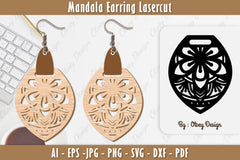 Earring Mandala SVG Bundle 43 - CraftNest - Digital Crafting and Art