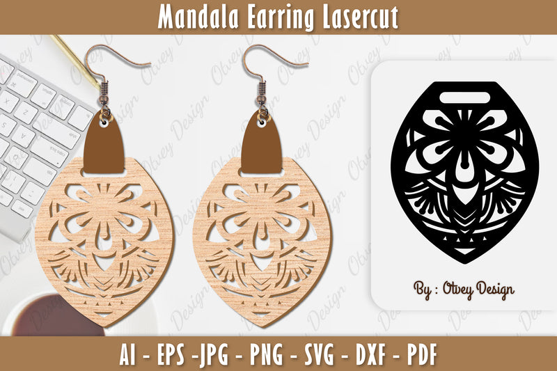 Earring Mandala SVG Bundle 43 - CraftNest - Digital Crafting and Art