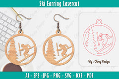 Ski Earring Laser Cut SVG Bundle 3 - CraftNest - Digital Crafting and Art