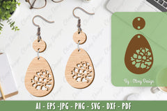 Flower Earrings Laser Cut SVG Bundle 53 - CraftNest - Digital Crafting and Art