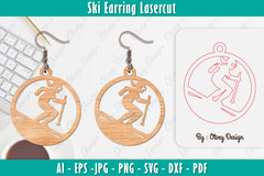 Ski Earring Lassercut SVG Bundle 4 - CraftNest - Digital Crafting and Art