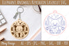 Elephant Animal Keychain SVG Bundle